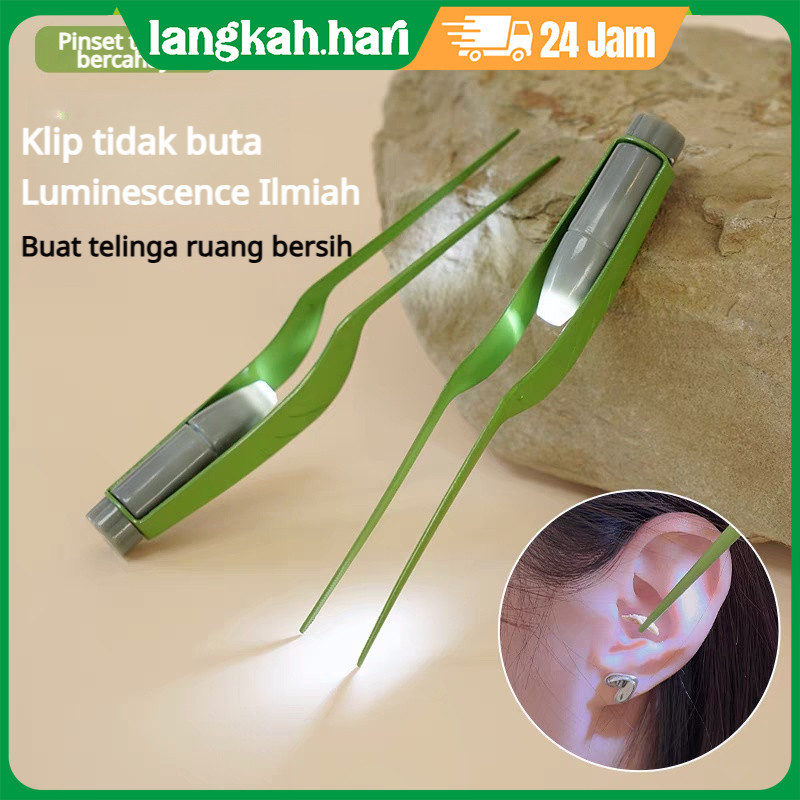 Pembersih telinga bercahaya, pinset telinga, artefak pembersih telinga anak-anak, set alat pembersih