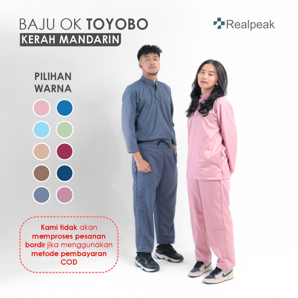 SYAZIAS REALPEAK -  Doctor Scrub's Set Baju OK Kerah Mandarin