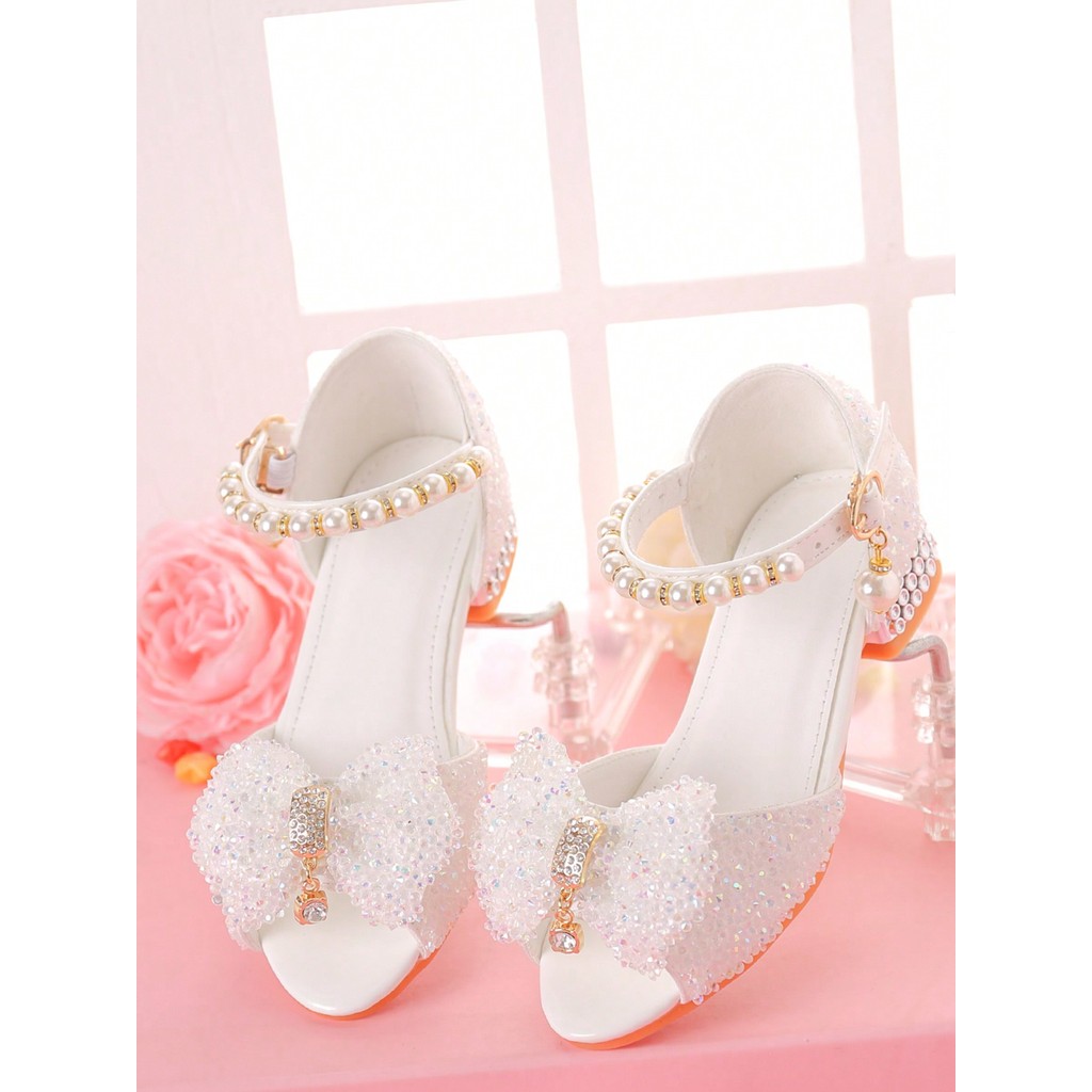 Sepatu hak tinggi untuk kostum anak perempuan, sepatu hak tinggi untuk peragaan busana, pembawa acar