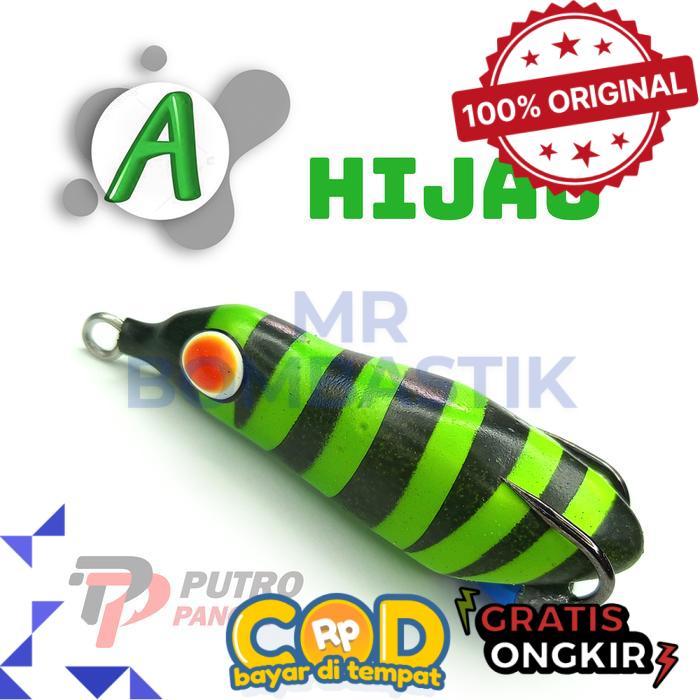 Lure Bufo BERDIRI Soft Frog softfrog Top Water - A. Hijau -bomb