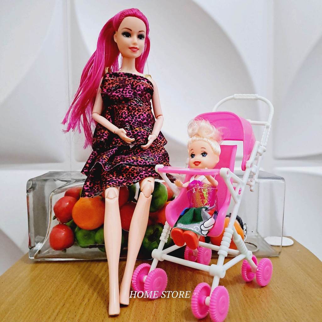 Boneka Berbi Hamil Dan Stroler Ada Anaknya Boneka