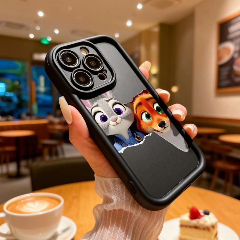 Applicable to oppo A15-92(A15 A16 A17-92) Reno8 Zootopia Judy and Nick Couple Phone Case Simple