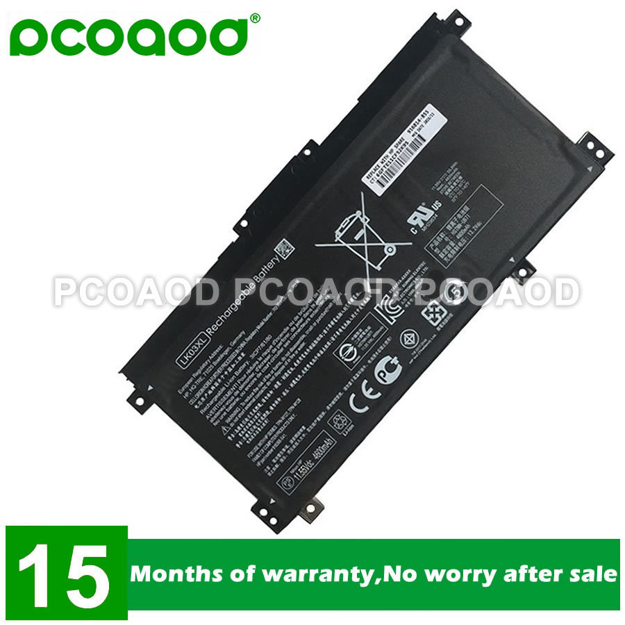 PCOAOD 11.55V 55.8Wh 4350mAh Model LK03XL HSTNN-UB7I/LB7U Battery For HP Envy X360 15-BP or Envy X36