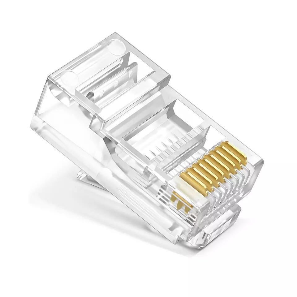 Konektor RJ45 LAN Plug Kabel Ethernet 8 Pin Tembaga