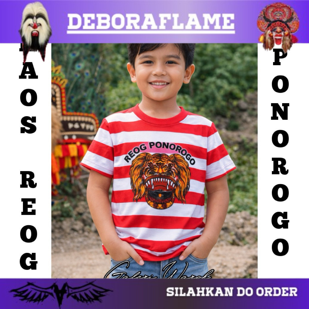 lariss [TERMURAH] KAOS ANAK / BAJU ADAT REOG PONOROGO ORIGINAL galeri