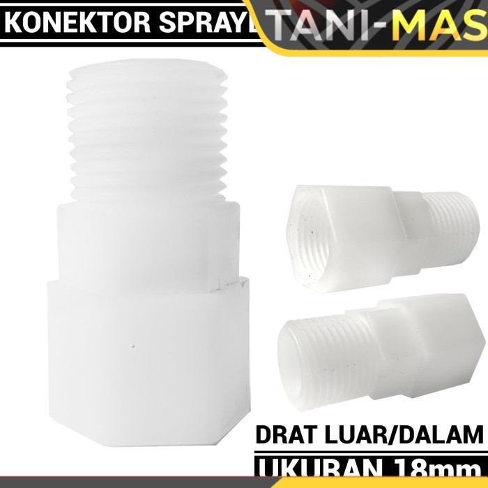 Konektor Sprayer Elektrik ke selang sprayer - Drat luar dalam 18mm