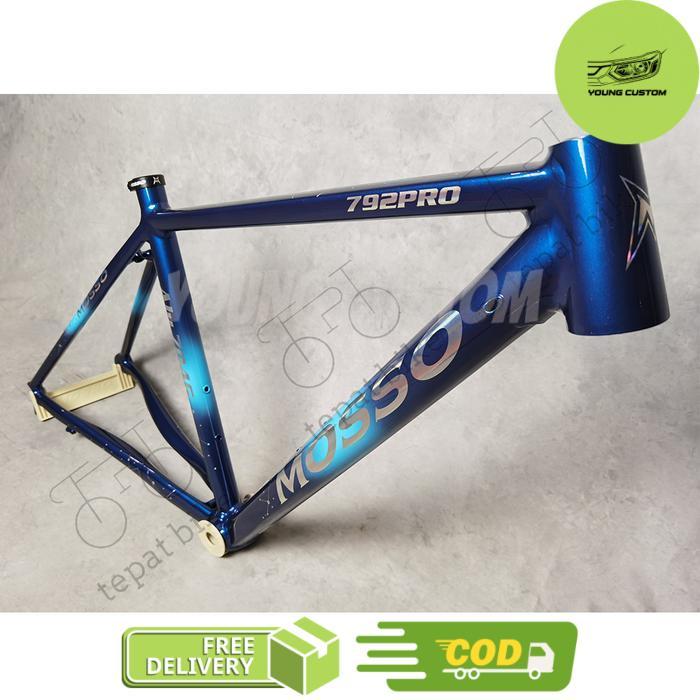 Frame Roadbike MOSSO 792 PRO Cerulean Blue 700c + Fork Carbon - Size 44 -young