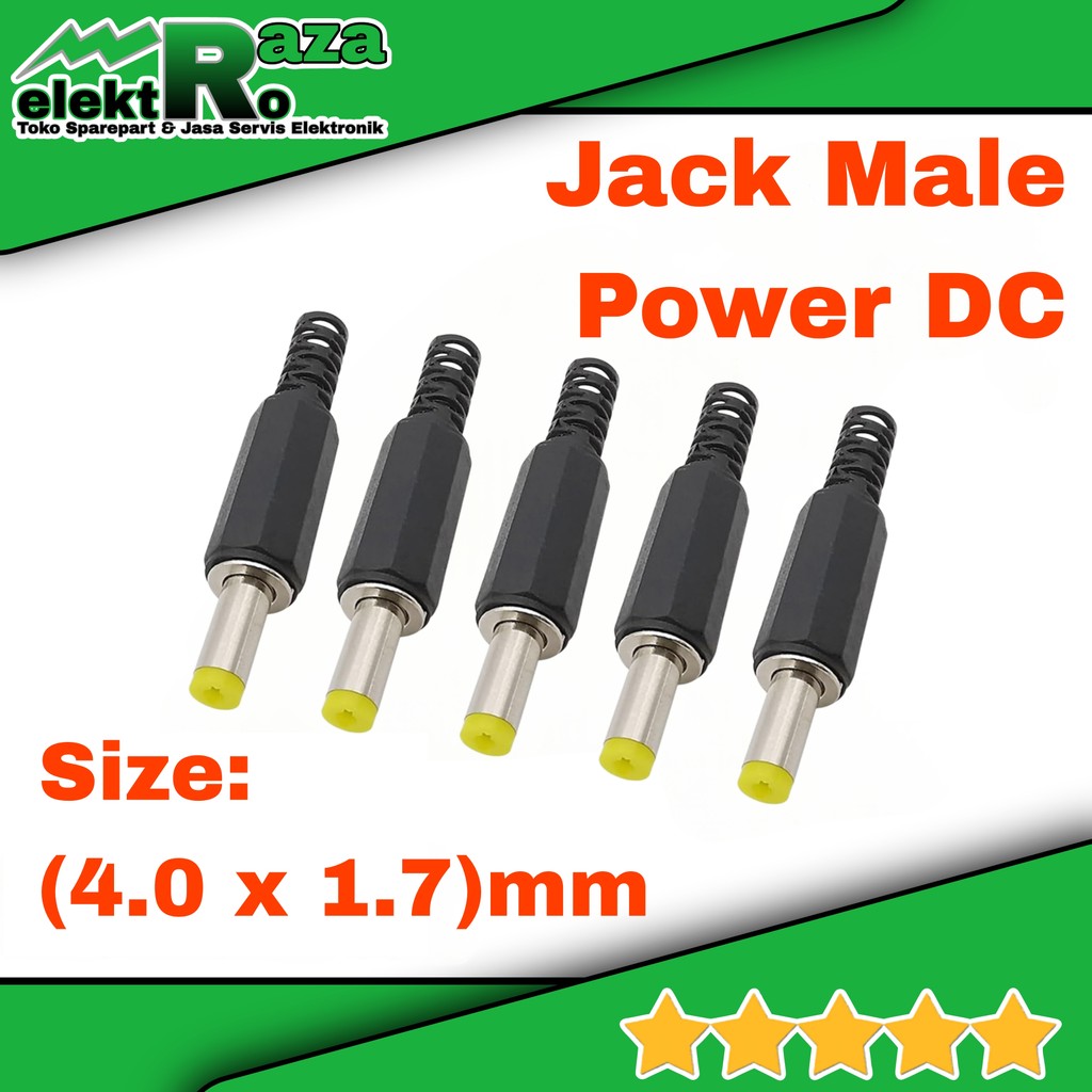 Jack DC Jack Power DC 4.0mm x 1.7mm DC Male Plug Jek Power DC 4x1.7mm Jantan Konektor Daya