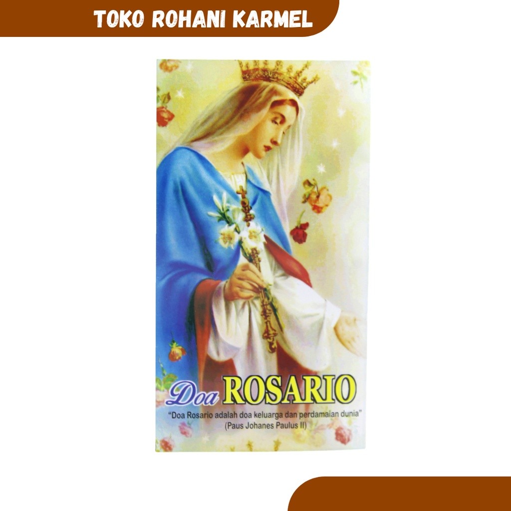 PROMO KAPLET DOA ROSARIO / BUKU DOA ROSARIO / LEMBAR DOA ROSARIO KATOLIK bisa COD