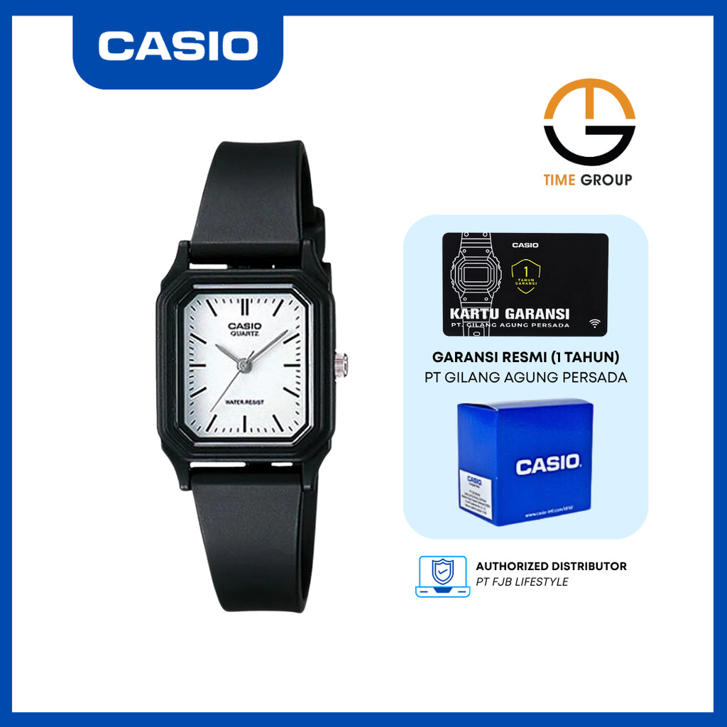 JAM TANGAN WANITA CASIO LQ-142-7E LQ142-7EDF RUBBER BAND ORIGINAL