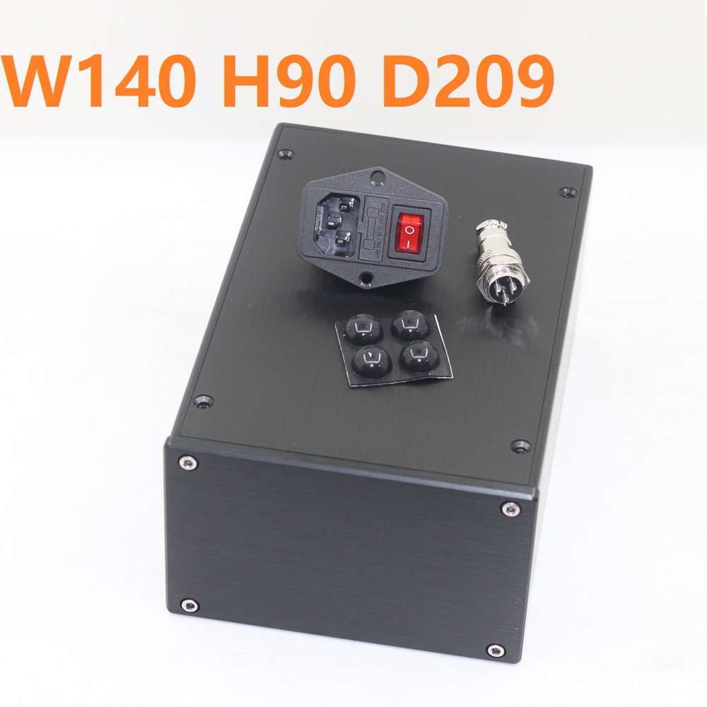 W140 H90 D209 Aluminum Isolated Power Supply Case Y Preamp Amplifier Chassis Home Hifi Enclosure Avi