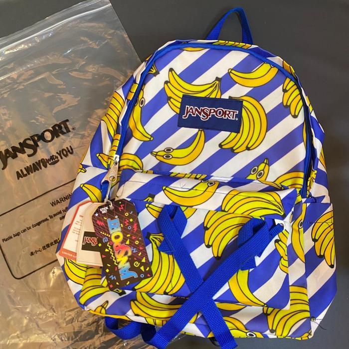 Jansport Tas Ransel Full Embos/Full Tag/FullHologram Untuk Sekolah dan Aktivitas Sehari-hari - Pisan