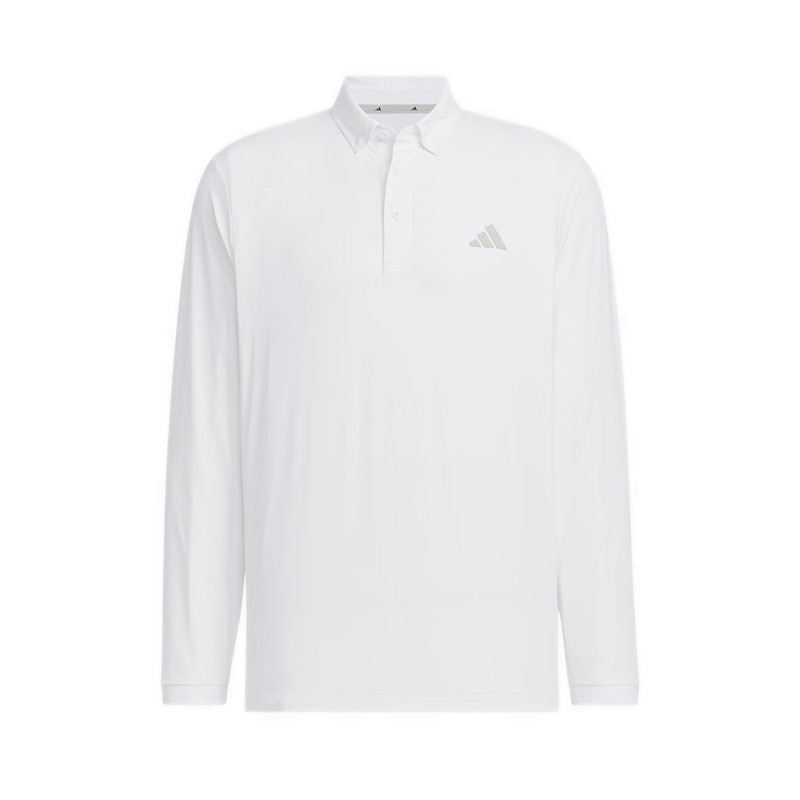 Adidas Golf Ult365 3 Stripes Men's Long Sleeve Polo - White