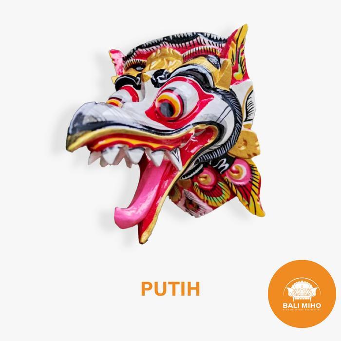 TOPENG GARUDA/GARUDA KAYU/PATUNG GARUDA/PATUNG KEPALA BURUNG GARUDA - Putih