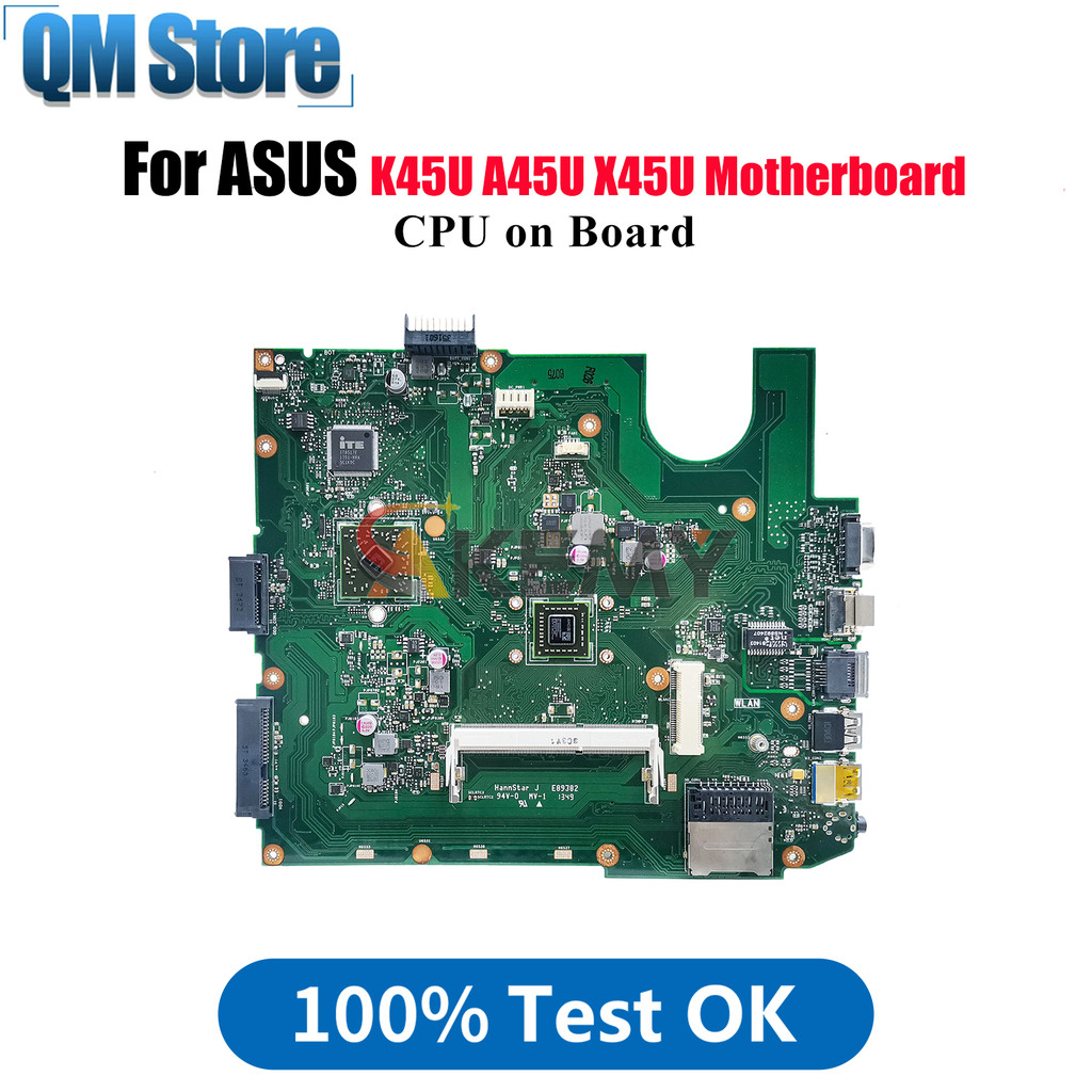 X45U Laptop Motherboard For ASUS VivoBook X45U X45U K45U A45U Notebook Mainboard With CPU 100% tests