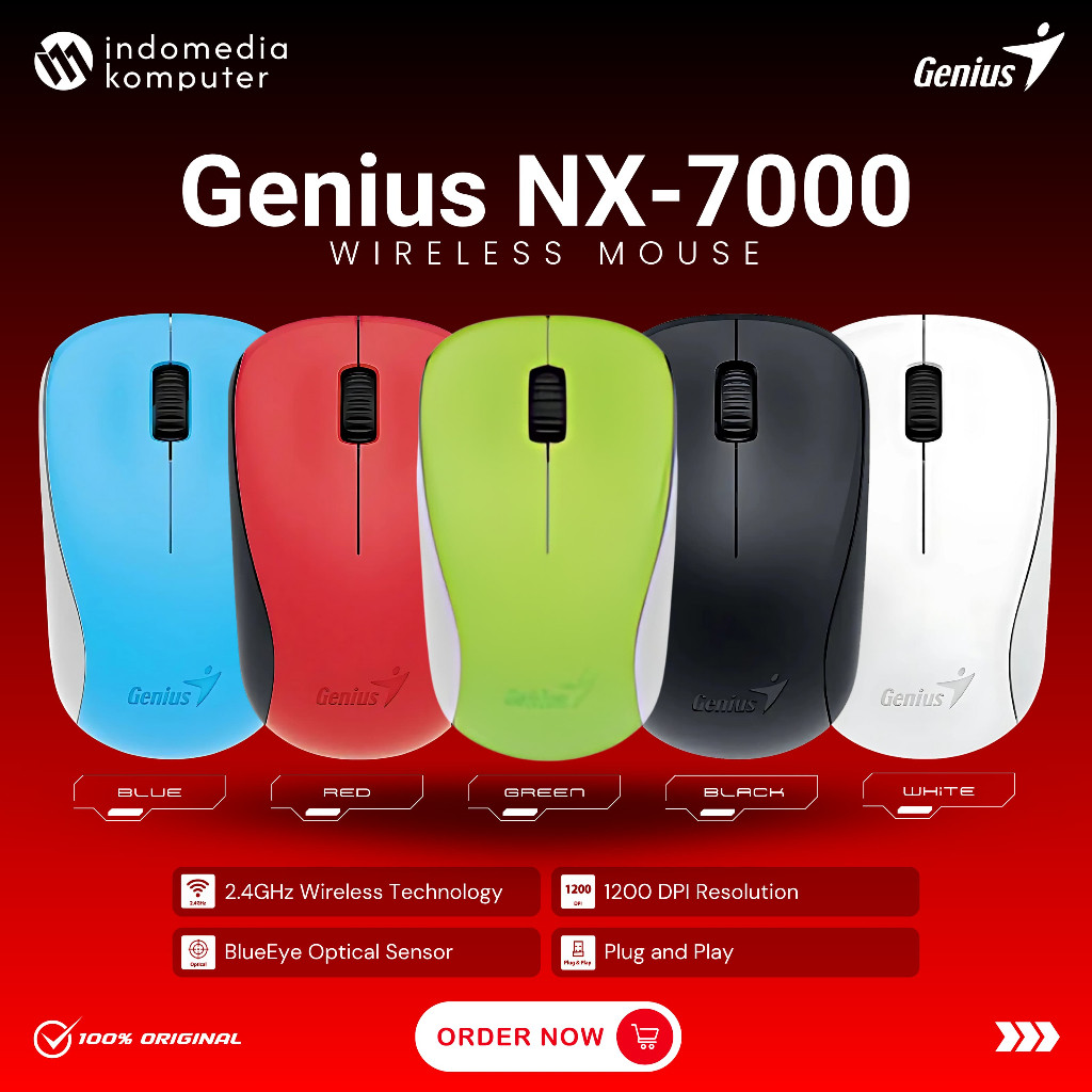 Genius Mouse Wireless NX7000 Murah Mouse Wireless Genius NX7000 Wireless Mouse Genius NX7000