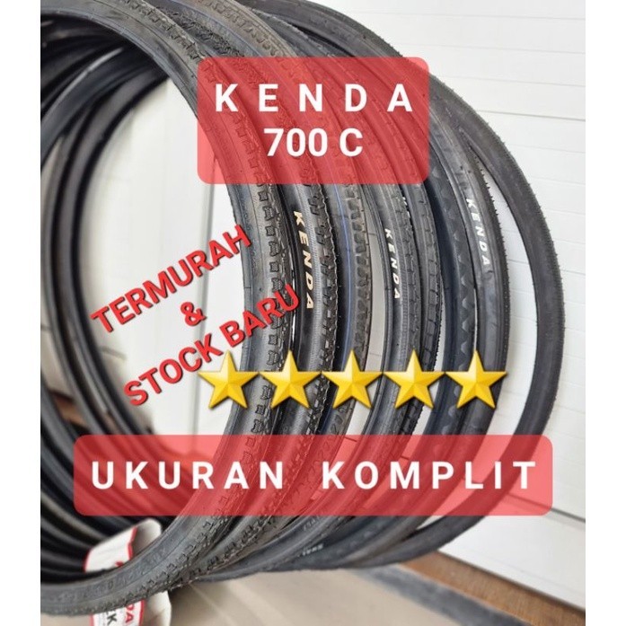 SMG LENGKAP & TERMURAH LEBAY  KENDA 700C BAN LUAR TIRE 700 C x 20 23 25 28 30 32 35 37 38 40 42 45 c