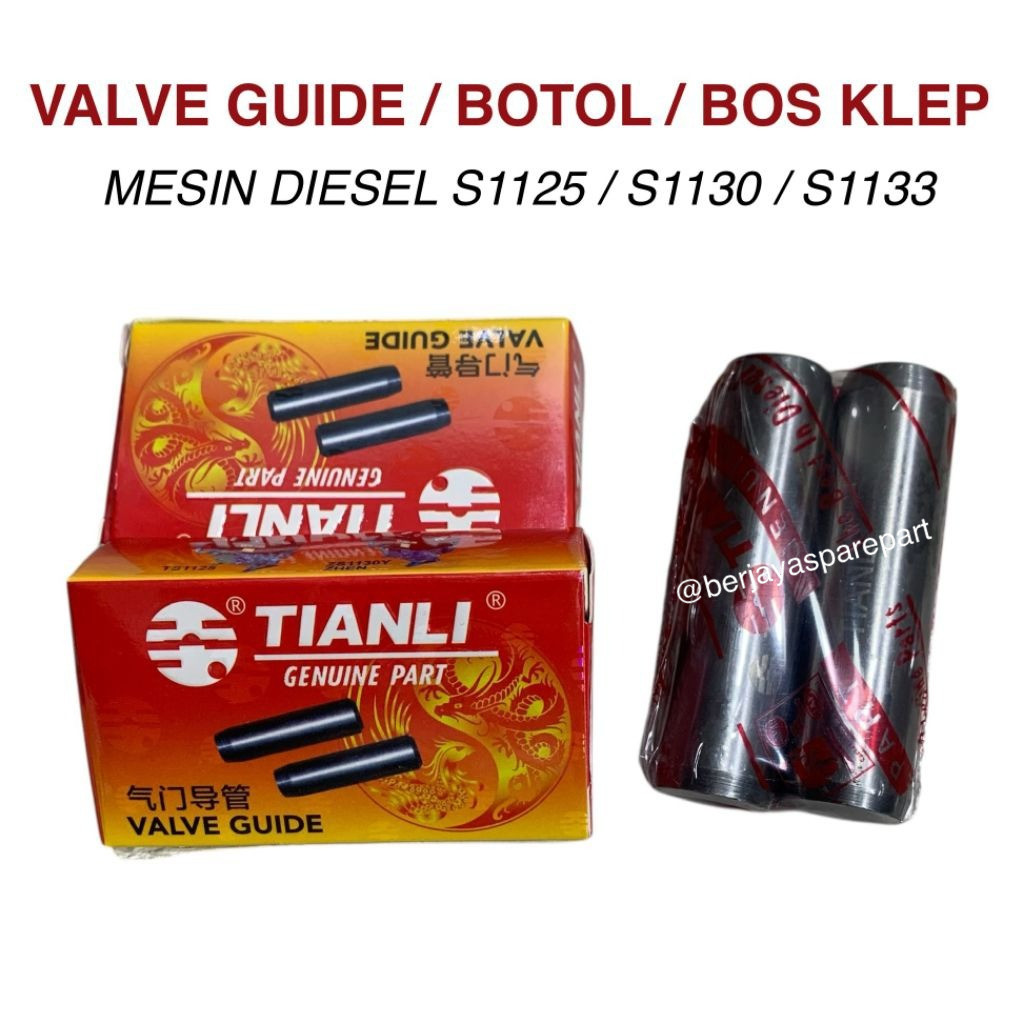 Botol Klep / Valve Guide S1125 S1130 S1133 Mesin Diesel Dongfeng Jiangdong TianLi 28pk 30pk 33pk ORI