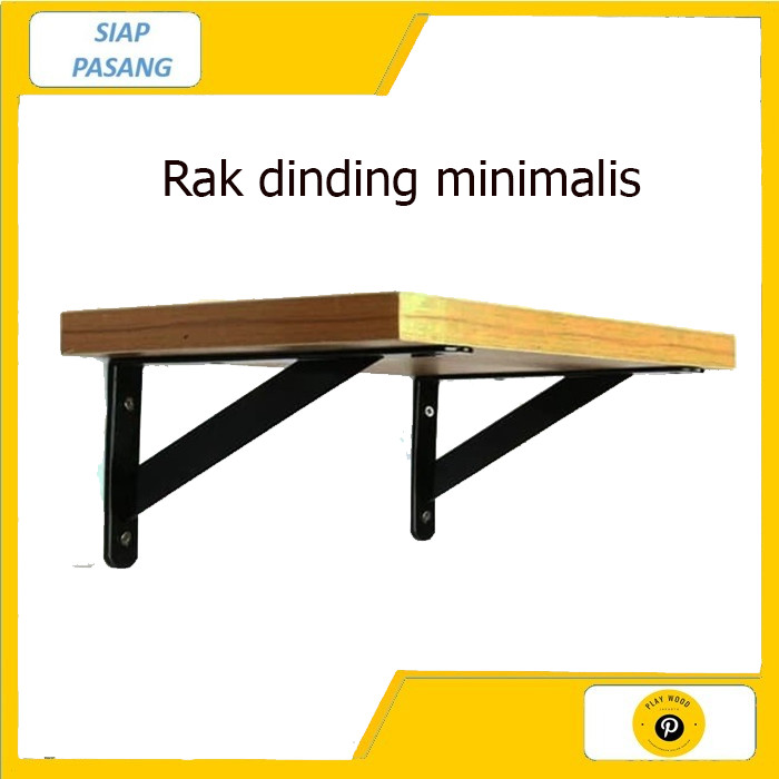 Rak dinding sepatu minimalis murah / rak dinding besi kayu minimalis lebar 20cm