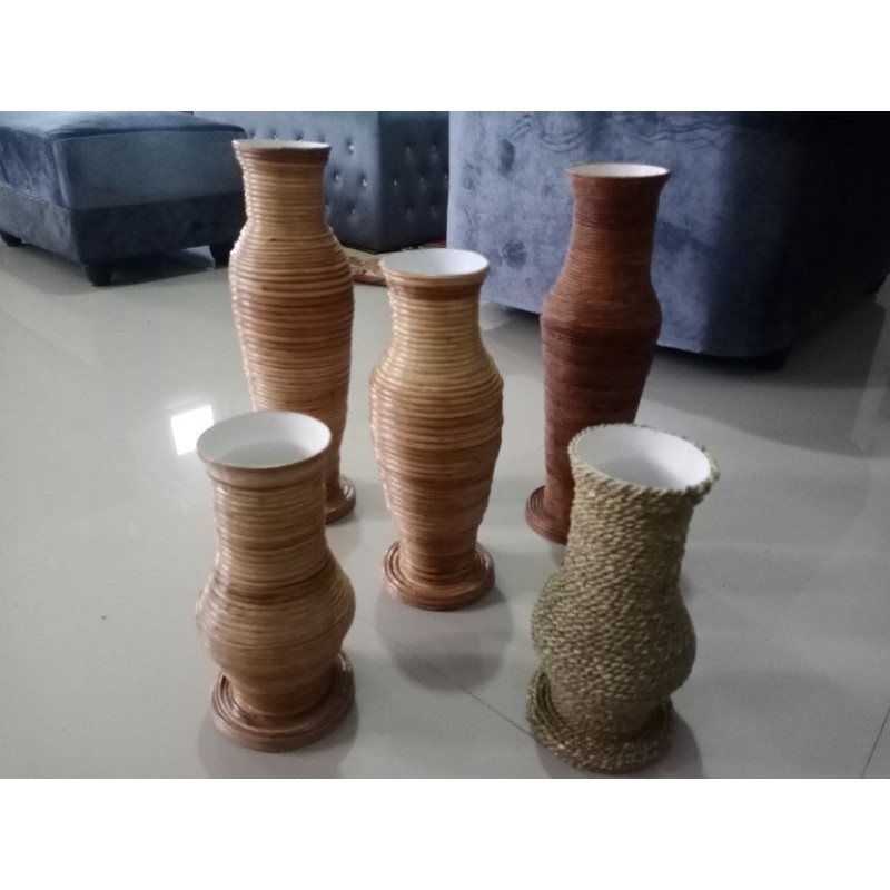 Pot Guci Akar Rustic Aesthetic/Pot Mendong/ Pot Bunga Kering
