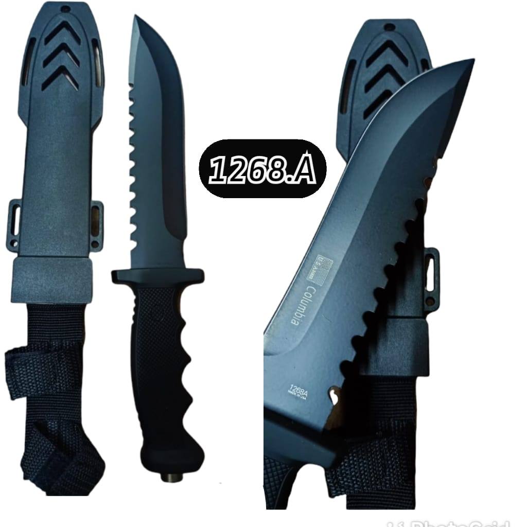 Best Seller PISAU COLUMBIA 1268A P1048 BLACK PISAU SANGKUR SURVIVAL OUTDOOR Terbatas