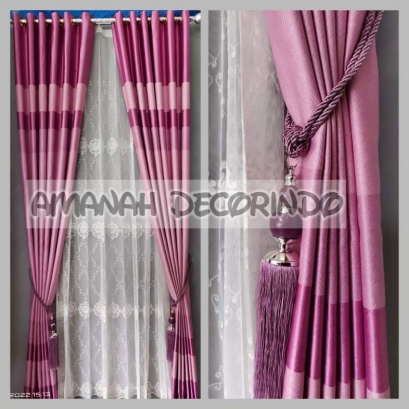 Gorden Blackout premium Tebal Import Motif Pelangi Hordeng Jendela Kamar Tidur Aesthetic