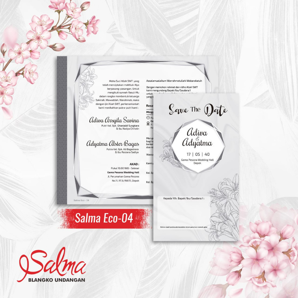 Blangko Undangan  SALMA ECO 04  (Blangko Center)