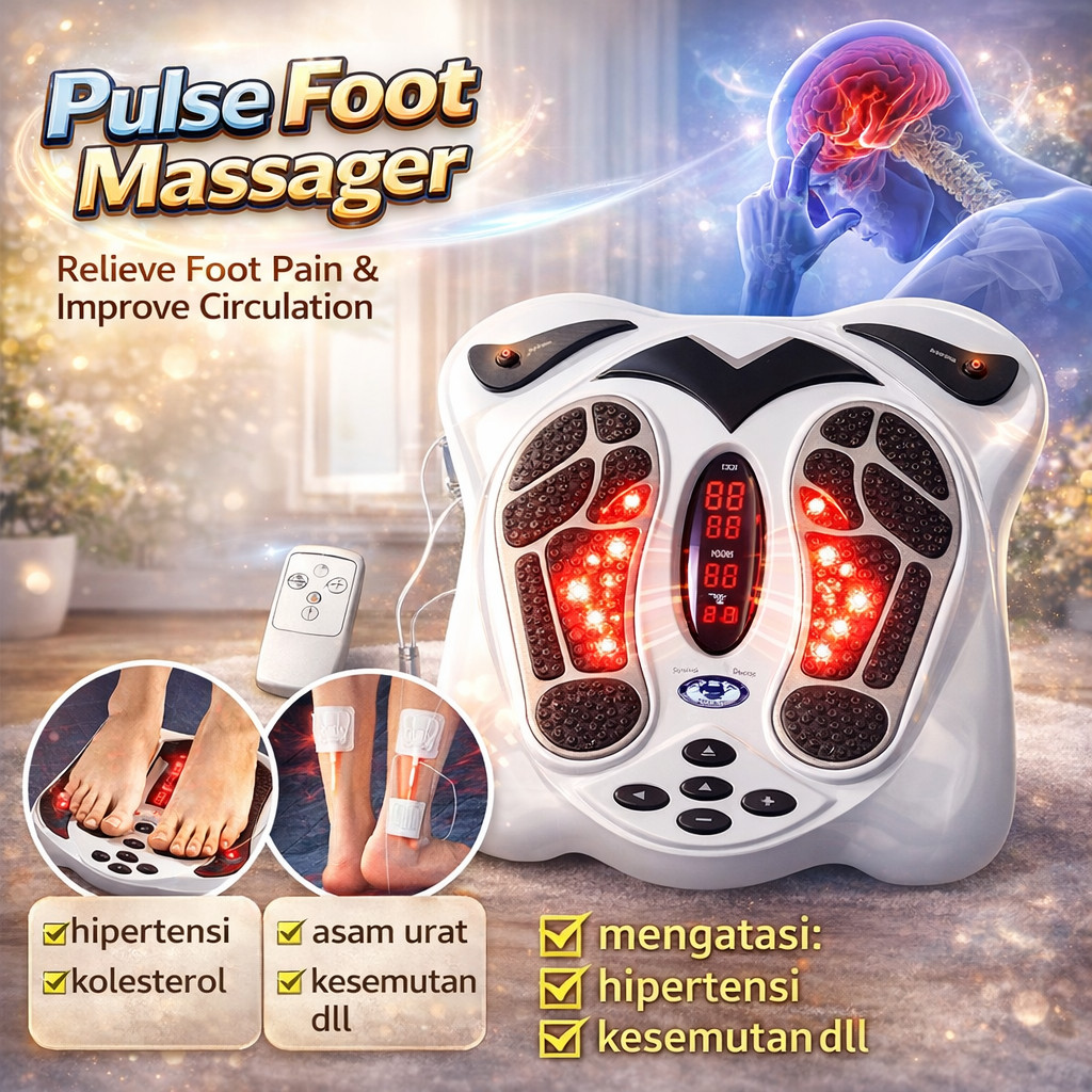 Alat Pijat Kaki Akupuntur Setrum Elektrik Terapi Kesehatan Stroke Ringan Refleksi Tubuh Mesin Pijit 