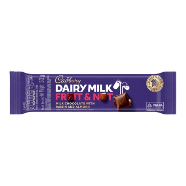 CADBURY FRUIT & NUT 62 GR - COKLAT