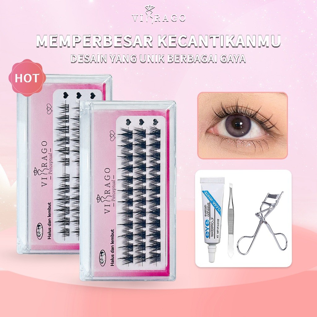 VIRAGO Bulu Mata Eyelash Extension Tanam Import BULU MATA PALSU ALAMI 3D BULU MATA PALSU DOLLY EYELA