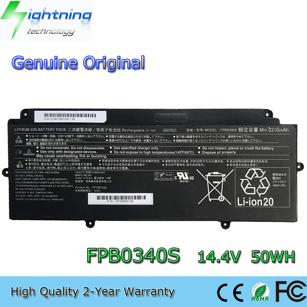 FPB0340S 14.4V 50Wh Laptop Battery for Fujitsu LifeBook U937 U938 U939 FPCBP536 etc.