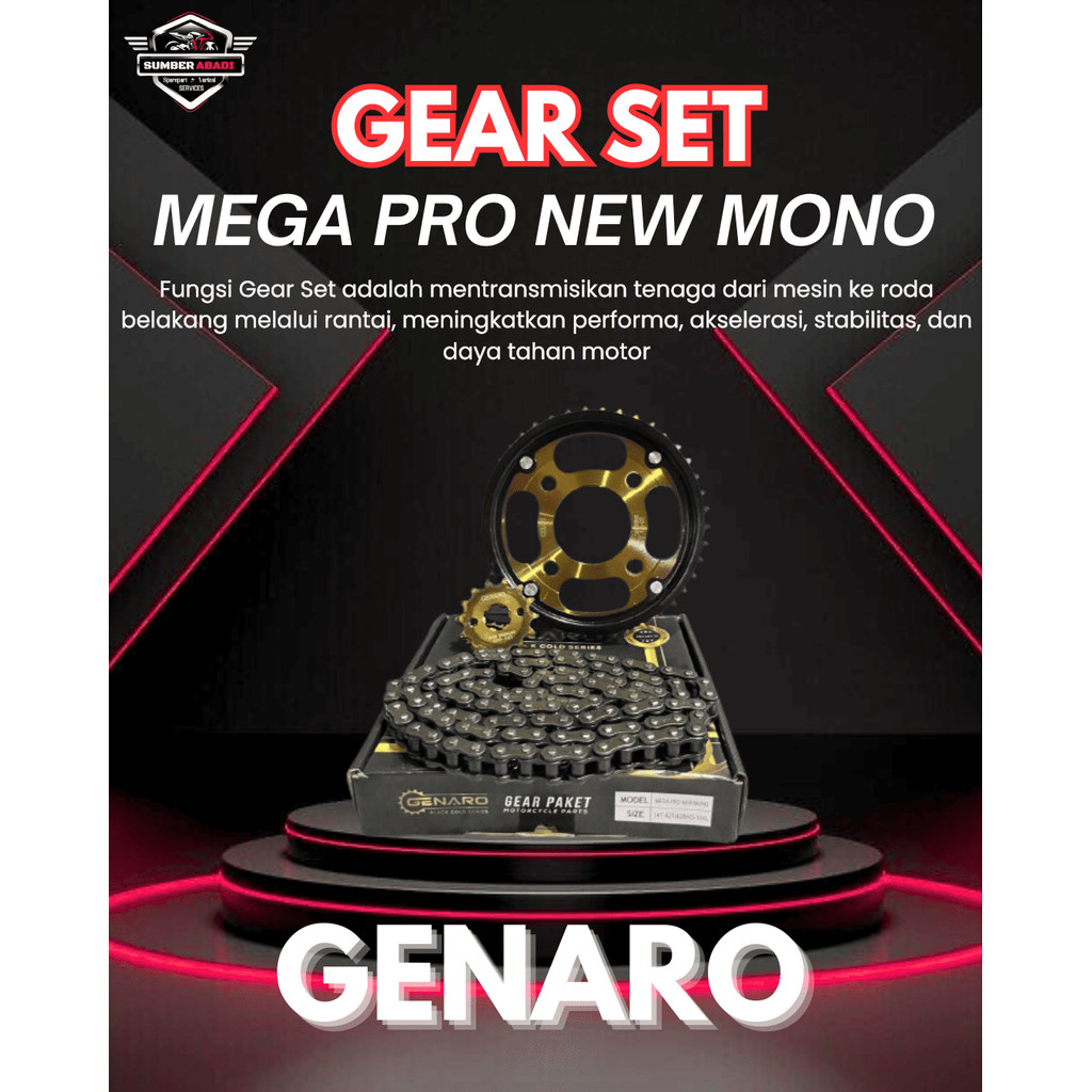 Genaro Gear Set Mega Pro New Mono