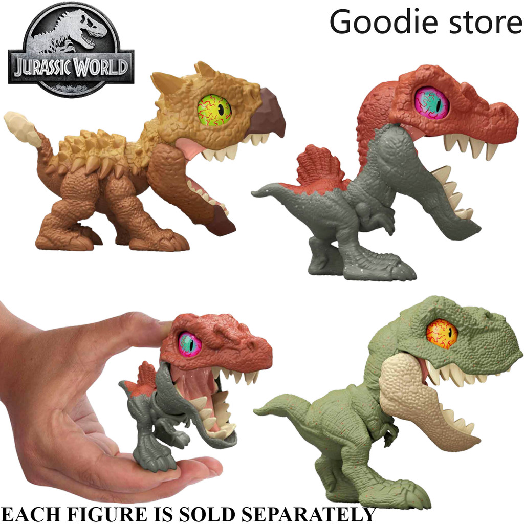 Original 2025 Mattel Jurassic World Mighty Little Biters nosaur SPINOSAURUS ANKYLOSAURUS JFC86 Toys 
