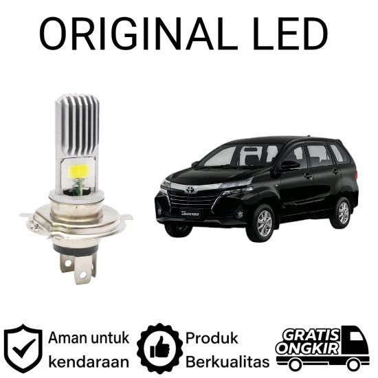 AM 2pcs Lampu Utama LED H4 COB Mobil Toyota Grand New Avanza