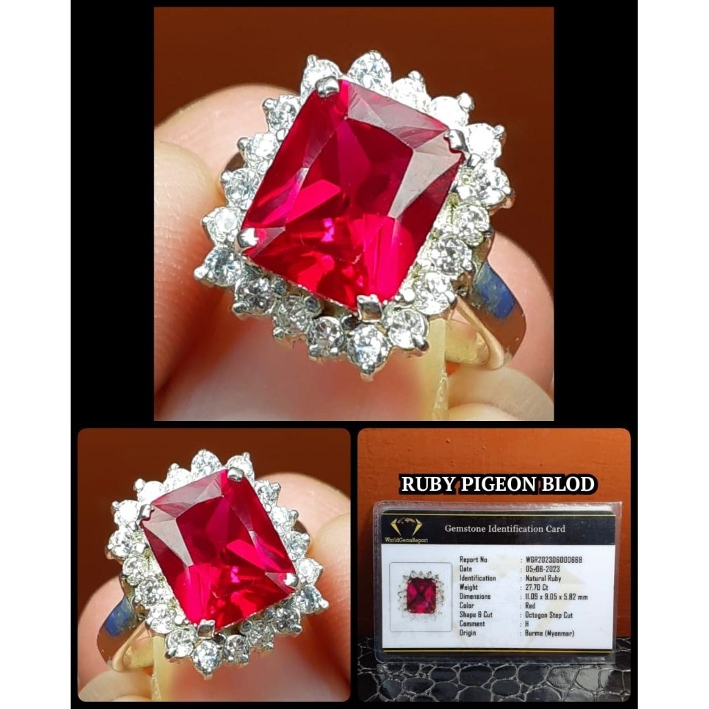 Batu Ruby delima BURMA pigeon blood