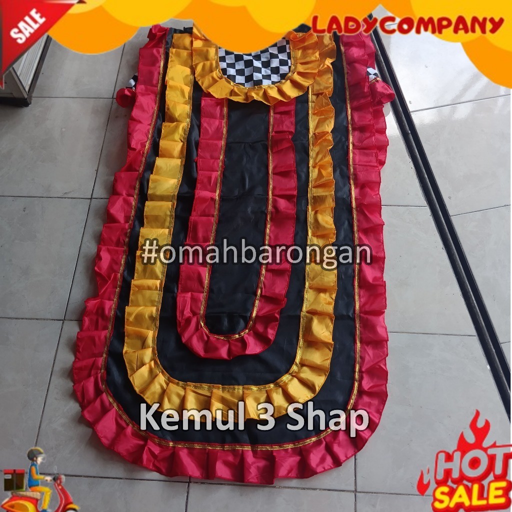 Kemul Barongan Anak SD Pentas Dewasa Warna Biru Hitam Merah Kuning Hijau BEST PRODUK 