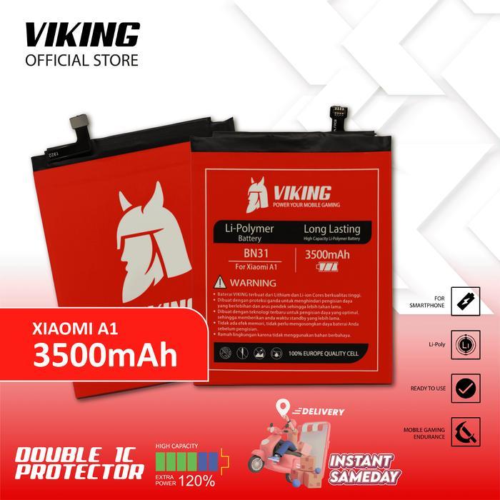 Basic Electro VIKING Baterai Xiaomi Mi A1 - Mi 5X BN31 Double Power