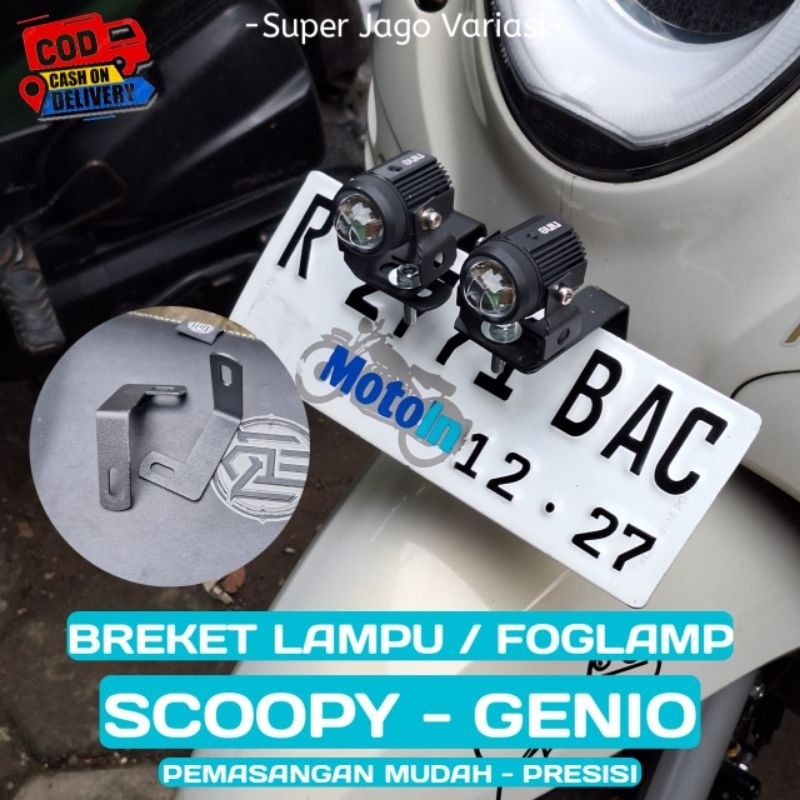 Dudukan Lampu Bracket Dudukan Lampu Tembak D2 Laser Honda Scoopy