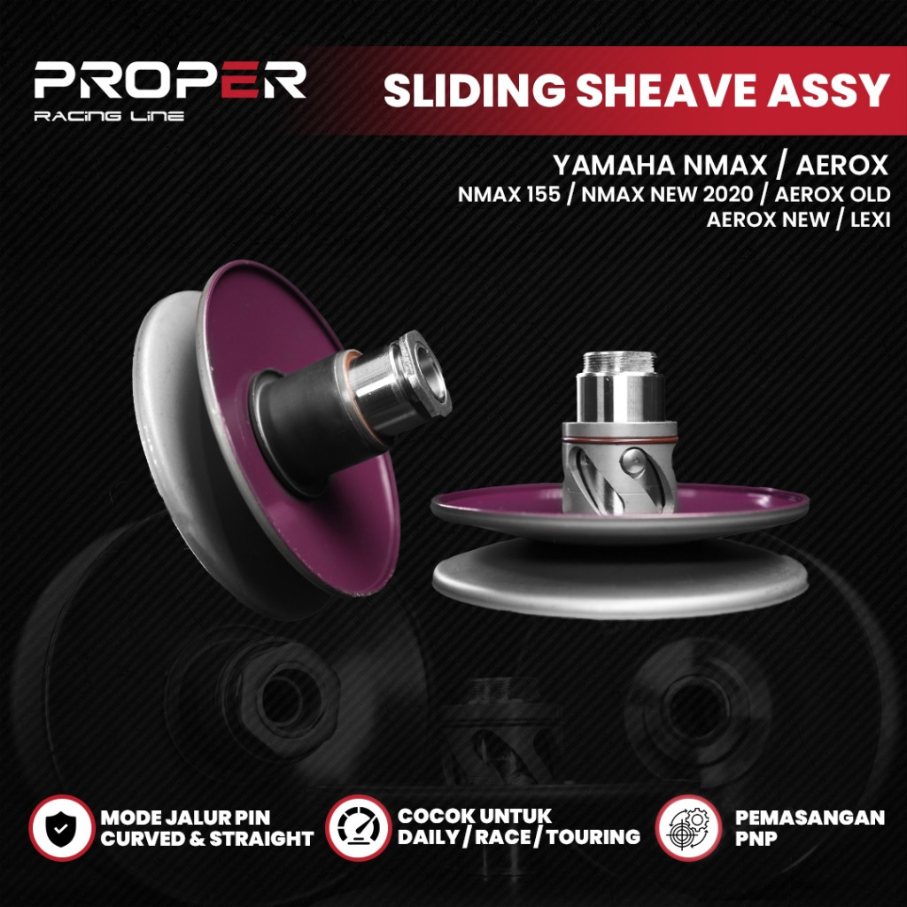 ( SLIDING SHEAVE PROPER ) Nmax Aerox Lexi Pulley CVT Belakang Nmax 155 Aerox Lexi Original Proper Ra