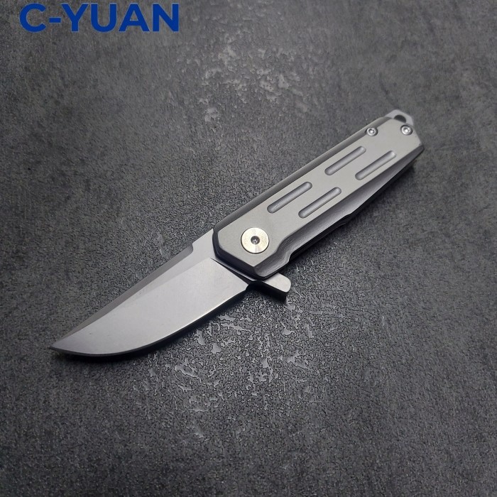 Mini Folding Knife D2 SK1 Pisau Lipat Kecil Steel Handle EDC Outdoor Survival
