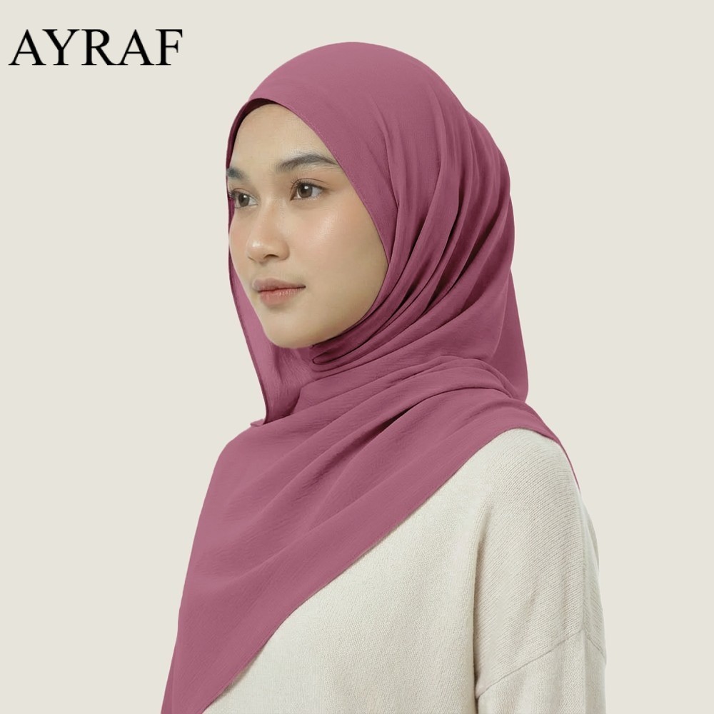 Hijab Pashmina Ceruty Babydoll Premium | Adem Anti Nerawang | Bahan Halus Jatuh | Warna Soft Kekinia