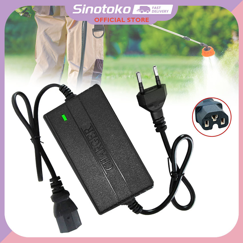 Charger Sprayer Elektrik 12V Universal 3 Lubang dengan Indikator LED – Bahan ABS Tahan Api untuk Sem