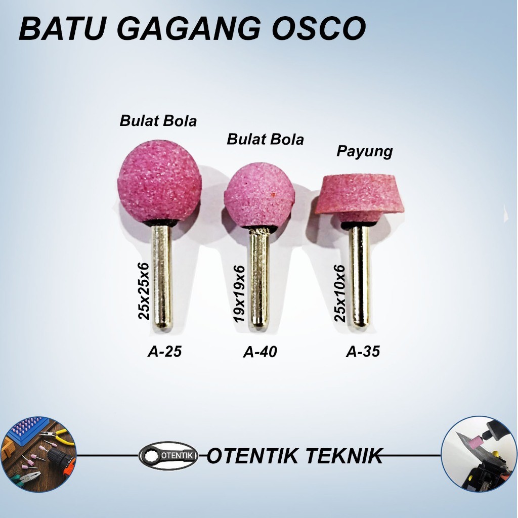 MATA BOR BATU OSCO BULAT BOLA PAYUNG AS 6MM - BATU GAGANG POLES BULAT PAYUNG A25 A35 A40 - MATABOR G