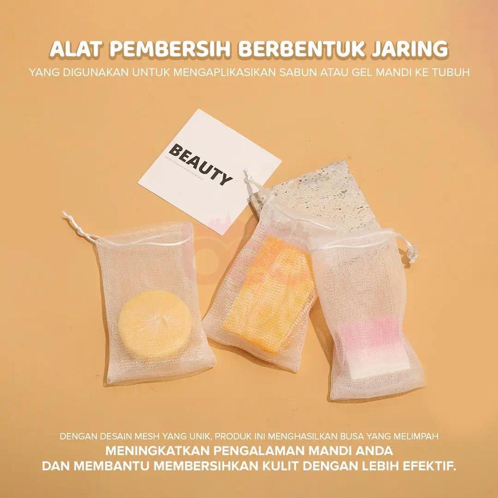 (GROSIR) Ready Siap Kirim Jaring Busa Sabun Mandi | Kantong Jaring Sabun Batang Mandi | Pouch Sabun 