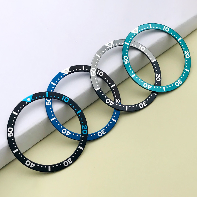 SKX007 Bezel ert 38mm Aluminium Ring seiko Sport 5 SKX flat bezel SRPD Man Watch Cases Replace Parts