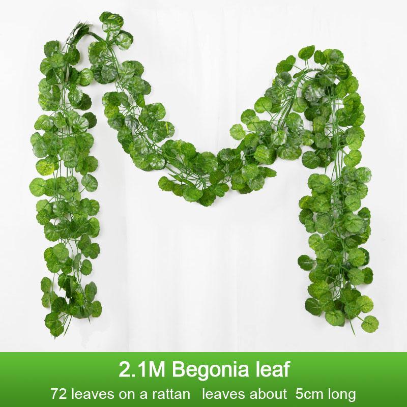 Bunga Grosir Jakarta Daun Merambat Juntai Mangkok Begonia Lotus Kecil Plastik Artificial Panjang 2 m