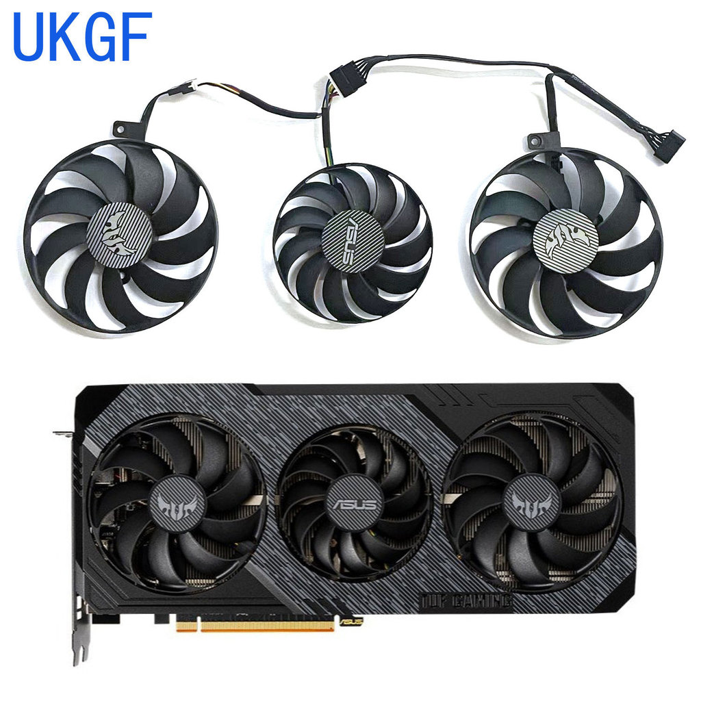 T129215SU T128010SU 7Pin 5600XT RX5700XT For ASUS Radeon RX 5600 5700 XT TUF X3 EVO OC Graphics Card