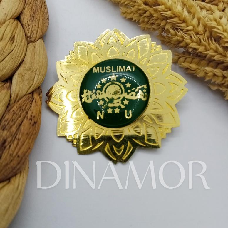 Pin Bros Lapis Resin Muslimat Fatayat NU KUNING