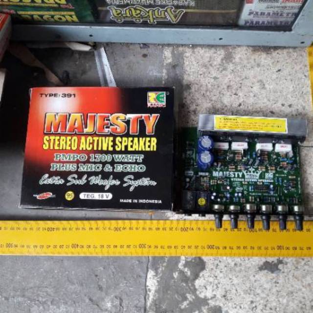 Kit audio speaker aktif 1700 watt pmpo majesty kit speaker aktif 391