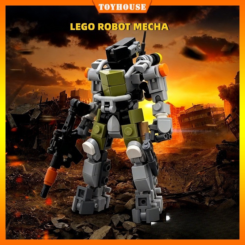 Anak Mainan Lego Robot Mecha Exoskeleton Sendi Bergerak Brick Bangunan DIY Block Bangunan Perakitan 